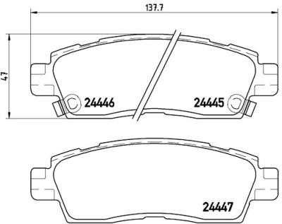 Jeu de 4 plaquettes de frein BREMBO P 10 010