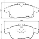 Jeu de 4 plaquettes de frein avec côté installation BREMBO P 10 011