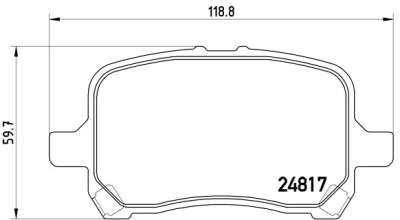 Jeu de 4 plaquettes de frein BREMBO P 10 014
