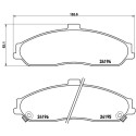 Jeu de 4 plaquettes de frein BREMBO P 10 052