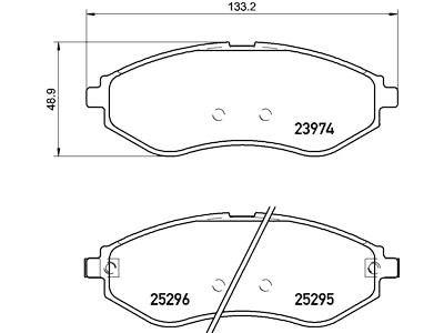 Jeu de 4 plaquettes de frein BREMBO P 10 057