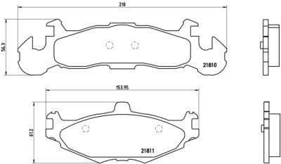 Jeu de 4 plaquettes de frein BREMBO P 11 001