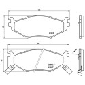 Jeu de 4 plaquettes de frein BREMBO P 11 007