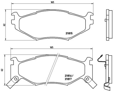 Jeu de 4 plaquettes de frein BREMBO P 11 007