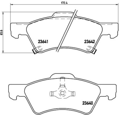 Jeu de 4 plaquettes de frein BREMBO P 11 015