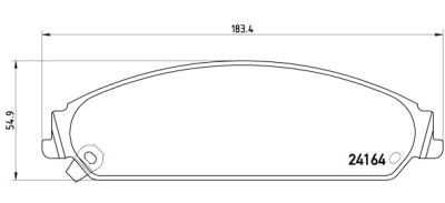 Jeu de 4 plaquettes de frein BREMBO P 11 017