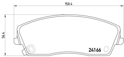 Jeu de 4 plaquettes de frein BREMBO P 11 019