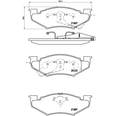 Jeu de 4 plaquettes de frein BREMBO P 11 020