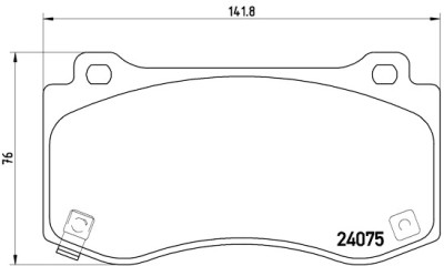 Jeu de 4 plaquettes de frein BREMBO P 11 023