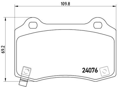 Jeu de 4 plaquettes de frein BREMBO P 11 024