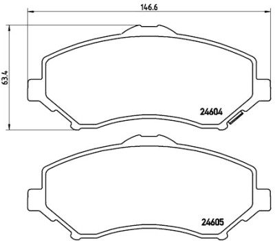 Jeu de 4 plaquettes de frein BREMBO P 11 025