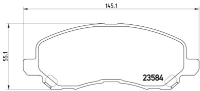 Jeu de 4 plaquettes de frein BREMBO P 11 026