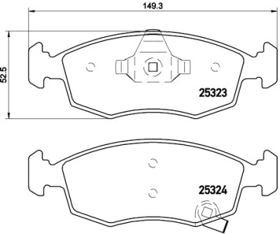 Jeu de 4 plaquettes de frein BREMBO P 11 031