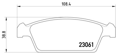 Jeu de 4 plaquettes de frein BREMBO P 15 001