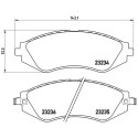 Jeu de 4 plaquettes de frein BREMBO P 15 002