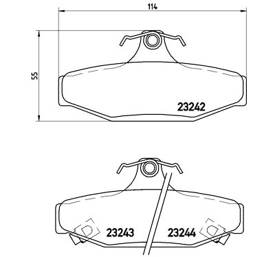 Jeu de 4 plaquettes de frein BREMBO P 15 004