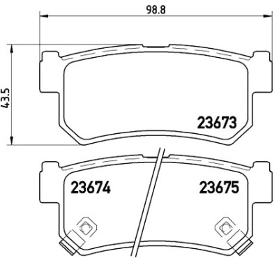 Jeu de 4 plaquettes de frein BREMBO P 15 010