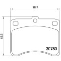 Jeu de 4 plaquettes de frein BREMBO P 16 003