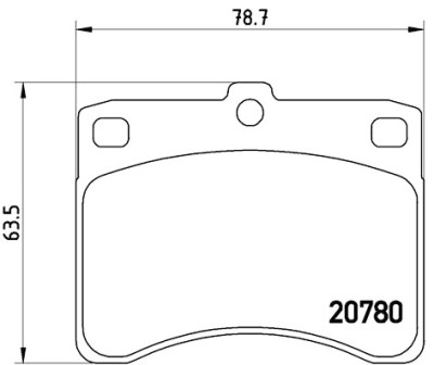 Jeu de 4 plaquettes de frein BREMBO P 16 003