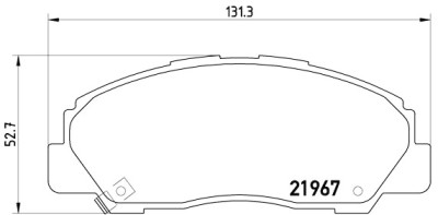 Jeu de 4 plaquettes de frein BREMBO P 16 010