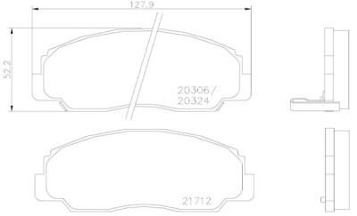 Jeu de 4 plaquettes de frein BREMBO P 16 012