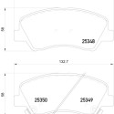 Jeu de 4 plaquettes de frein BREMBO P 18 025