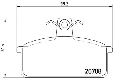 Jeu de 4 plaquettes de frein BREMBO P 23 018