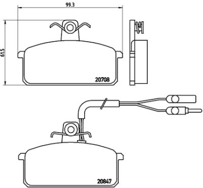 Jeu de 4 plaquettes de frein BREMBO P 23 019