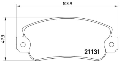Jeu de 4 plaquettes de frein BREMBO P 23 029