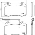 Jeu de 4 plaquettes de frein BREMBO P 23 052