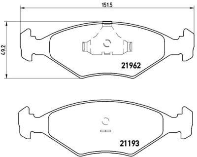 Jeu de 4 plaquettes de frein BREMBO P 23 055