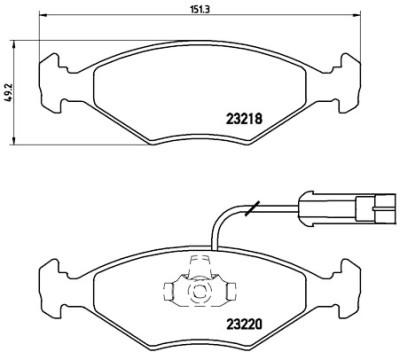 Jeu de 4 plaquettes de frein BREMBO P 23 056