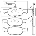 Jeu de 4 plaquettes de frein BREMBO P 23 057