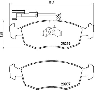 Jeu de 4 plaquettes de frein BREMBO P 23 063