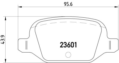 Jeu de 4 plaquettes de frein BREMBO P 23 064