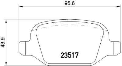 Jeu de 4 plaquettes de frein BREMBO P 23 065