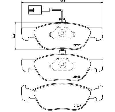 Jeu de 4 plaquettes de frein BREMBO P 23 070