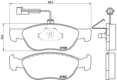 Jeu de 4 plaquettes de frein BREMBO P 23 071
