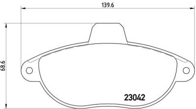 Jeu de 4 plaquettes de frein BREMBO P 23 072