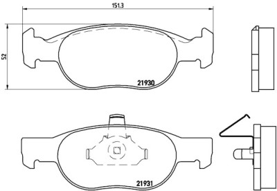 Jeu de 4 plaquettes de frein BREMBO P 23 073