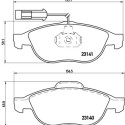 Jeu de 4 plaquettes de frein BREMBO P 23 075