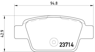 Jeu de 4 plaquettes de frein BREMBO P 23 080
