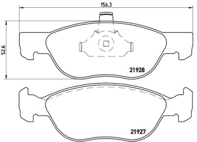Jeu de 4 plaquettes de frein BREMBO P 23 081