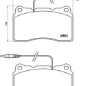 Jeu de 4 plaquettes de frein BREMBO P 23 082