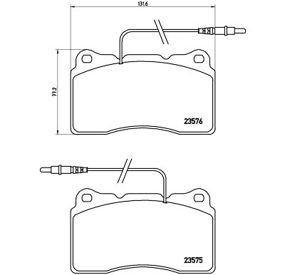 Jeu de 4 plaquettes de frein BREMBO P 23 082