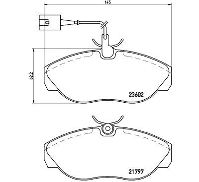 Jeu de 4 plaquettes de frein BREMBO P 23 083