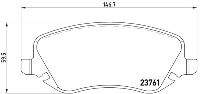 Jeu de 4 plaquettes de frein BREMBO P 23 088