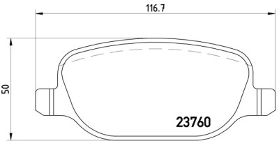 Jeu de 4 plaquettes de frein BREMBO P 23 089