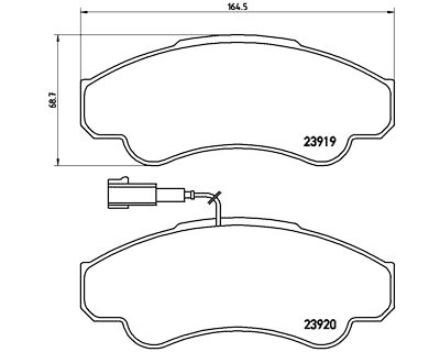 Jeu de 4 plaquettes de frein BREMBO P 23 092