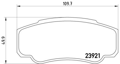 Jeu de 4 plaquettes de frein BREMBO P 23 093